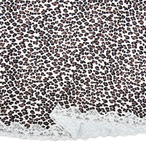 Load image into Gallery viewer, Leopard Print Backless Sexy Mini Dress For Woman Robe Contrast Color Halter Deep V Neck Sleeveless A-line Club Dress
