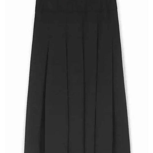 Load image into Gallery viewer, High Elastic Waist Black Pleated Design Elegant Midi Half-body Skirt Women Fashion Tide New Spring Autumn 2025 1DH8940
