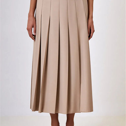 Load image into Gallery viewer, Autumn Two Piece Sets Women Double-breasted Vest And Split Skirt Matching Sets Fashion Long Pleated Skirt Two Piece Set
