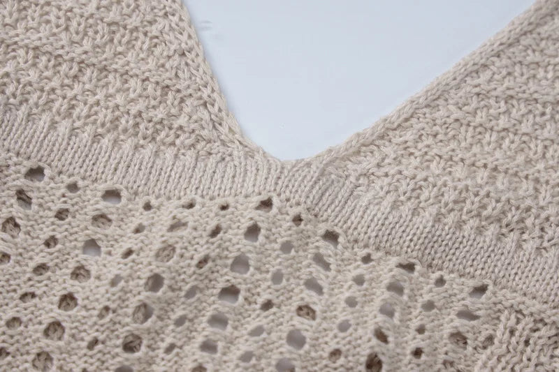 Hollow Out Backless Knit Dress For Women Spaghetti Strap Bandage Sleeveless Bodycon Club Party Sexy Long Dress Elegant