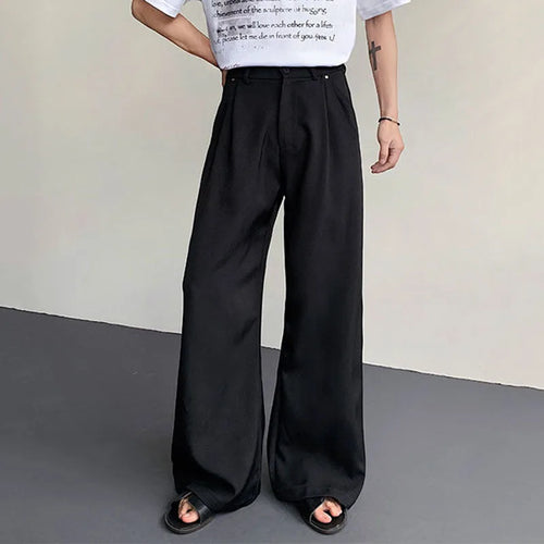 Load image into Gallery viewer, Men's Suit Pants Spring Loose Rivet Solid Color Decoration Wide Leg Fashionable Male Casual Trousers 2025 9W1522
