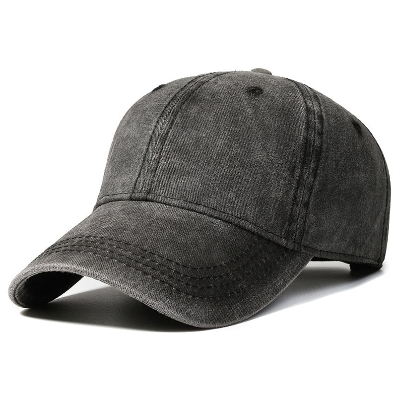 Solid Cotton Baseball Cap for Men Women Unisex Vintage Dad Hat Casual Adjustable Snapback Outdoor Trucker Hats