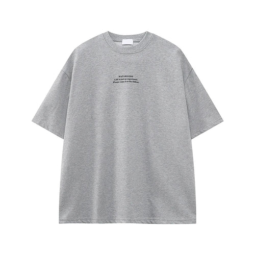 Load image into Gallery viewer, Men's T-shirts Short Sleeve New Korean Style Letter Print Design Round Neck Solid Color Trendy Male Pullover Top 9W1834
