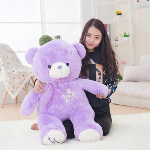 Load image into Gallery viewer, High Quality New 35cm Kawaii Purple Bear Plush Toys Stuffed Lovely Animals Teddy Bear Dolls for Classmate Kids Graduation Gifts
