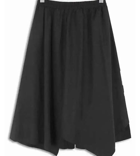 High Elastic Waist Black Dot Printed Irregular A-line Half-body Skirt Women Fashion Tide New Spring Autumn 2025 1DH6191