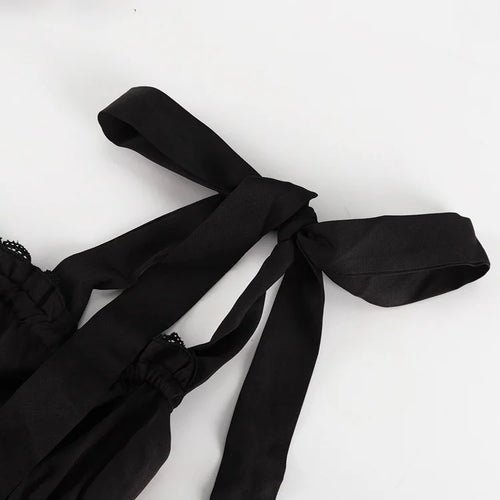 Load image into Gallery viewer, Sleeveless Ruffled Sexy Mini Dress For Women Robe Spaghetti Strap Backless Lace-up Bodycon Dress Elegant Clubwear
