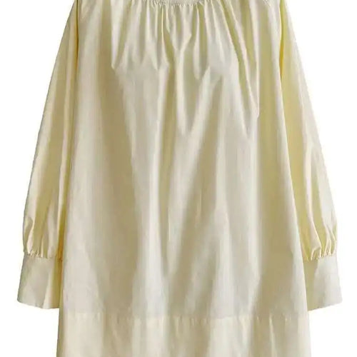 Load image into Gallery viewer, Women Yellow Big Size Long Blouse New Round Neck Long Sleeve Loose Fit Shirt Fashion Tide Spring Autumn 2025 1DH0197
