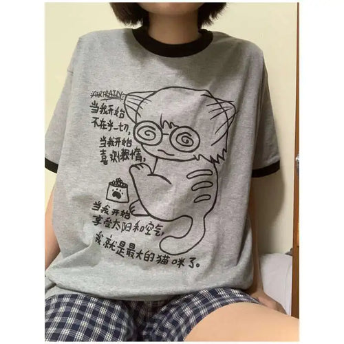 Load image into Gallery viewer, Oversized Tshirts Women Clothing Short Sleeve O-neck Cartoon Print Camisetas Y2k Tops Summer Tees Casual Chic T-shirt Ropa Mujer
