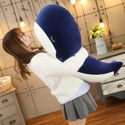 Load image into Gallery viewer, 25cm Blue Whale Stuffed Animal Giant Hugging Soft Pillow Toy Home Furnishings Sofa Car Cushion Children Birthday Gift
