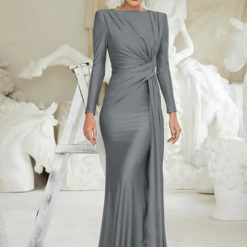 Load image into Gallery viewer, Elegant Long Sleeve Bodycon Party Club Evening Dress For Women 2025 New Fashion Temperament Slim Tight Elastic Vestidos
