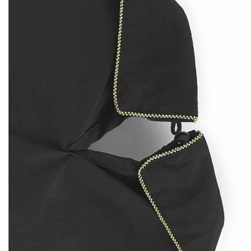 Load image into Gallery viewer, Women Black Color-block Irreuglar Pleat Big Size Shirt Dress New Lapel Long Sleeve Fashion Tide Spring Autumn 2025 1DH9804
