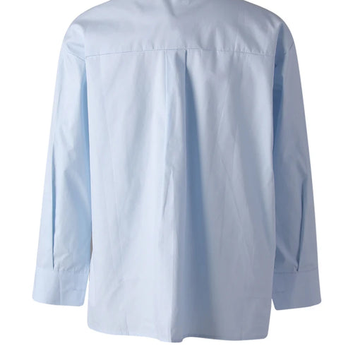 Load image into Gallery viewer, Women Blue Button Irregular Slit Big Size Blouse New Lapel Long Sleeve Shirt Fashion Tide Spring Autumn 2025  CPG3190
