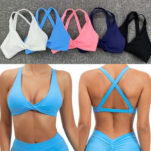Load image into Gallery viewer, Hot Girl Hollow Out Running Sports Bra Fitness Yoga Bra Crop Tank Top Underwear Women Vest Shockproof Shirt Jogging Sportswear
