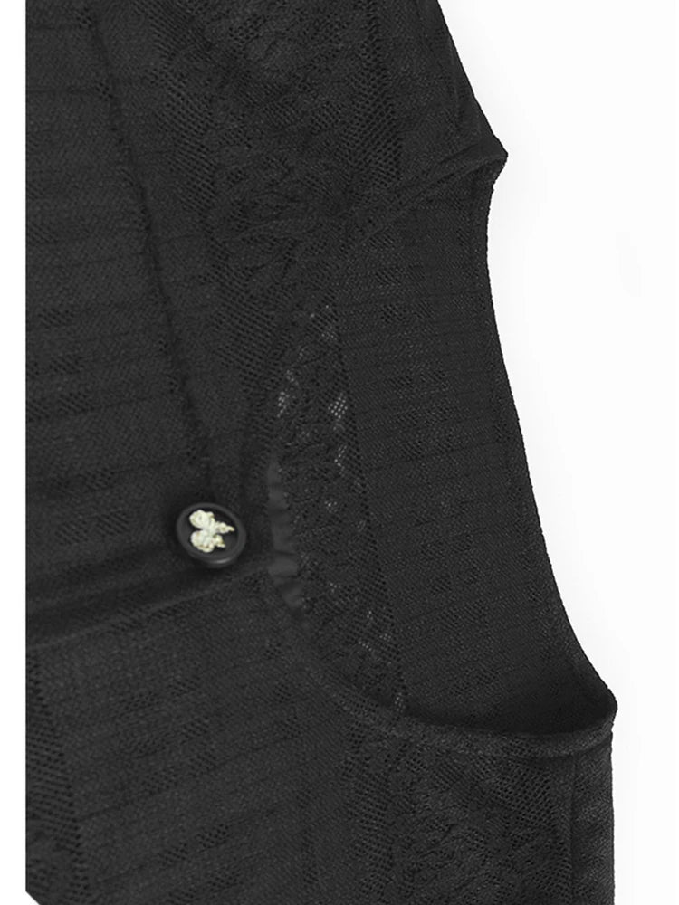 Black Vest Half-body Bud Skirt Two Pieces Suit New Round Neck Sleeveless Women Fashion Tide Spring Autumn 2025 1DJ1436