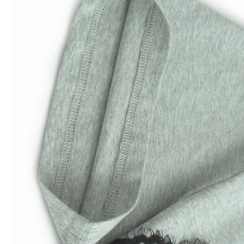 Load image into Gallery viewer, Women Gray Lace Color-block Big Size Midi Dress New Round Neck Short Sleeve Fashion Tide Spring Summer 2025 1DJ0921
