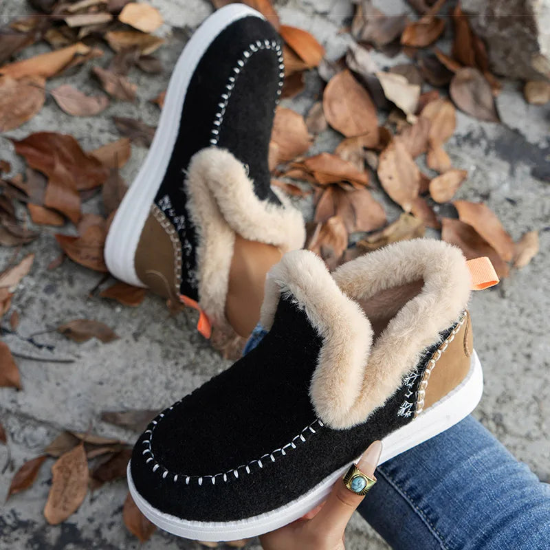 Women Boots Women's Ankle Boots For Winter Shoes Woman 2025 Fur Botas Mujer Keep Warm Booties Female Snow Boots Winter Footwear