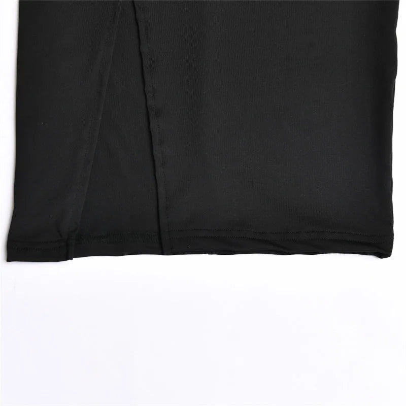 Elegant Strapless Sexy Two Piece Set Women Sleeveless Crop Top And High Split Skirt Matching Sets Party Dress Sets