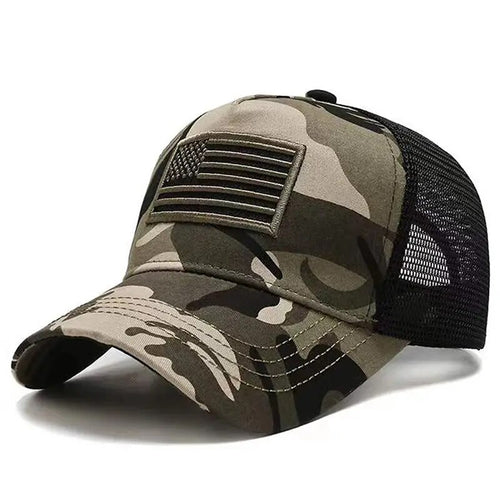 Load image into Gallery viewer, USA Flag Mesh Baseball Cap Summer Breathable Hat Men Women Tactical Hats Unisex Hip Hop Caps Outdoor Sport Trucker Hats
