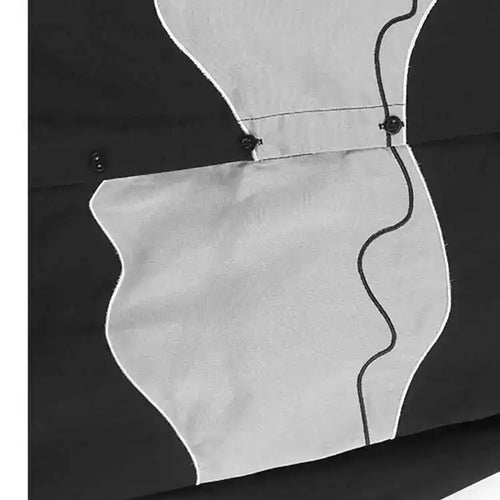 Load image into Gallery viewer, Women Black White Color-block Big Size Casual Blouse New Lapel Long Sleeve Shirt Fashion Tide Spring Autumn 2025 1DH6909
