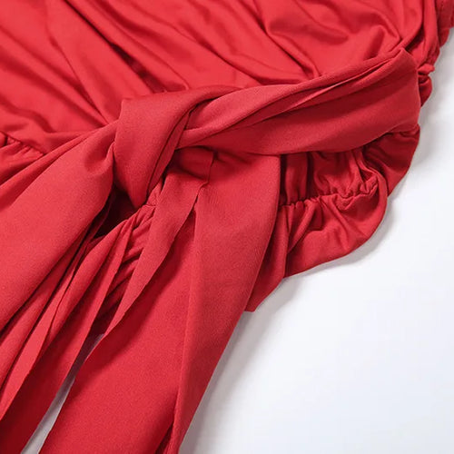 Load image into Gallery viewer, Halter Deep V Neck Sexy Maxi Dress For Women Gown Fashion Solid Sleeveless Backless Draped Ruched Bodycon Long Dress
