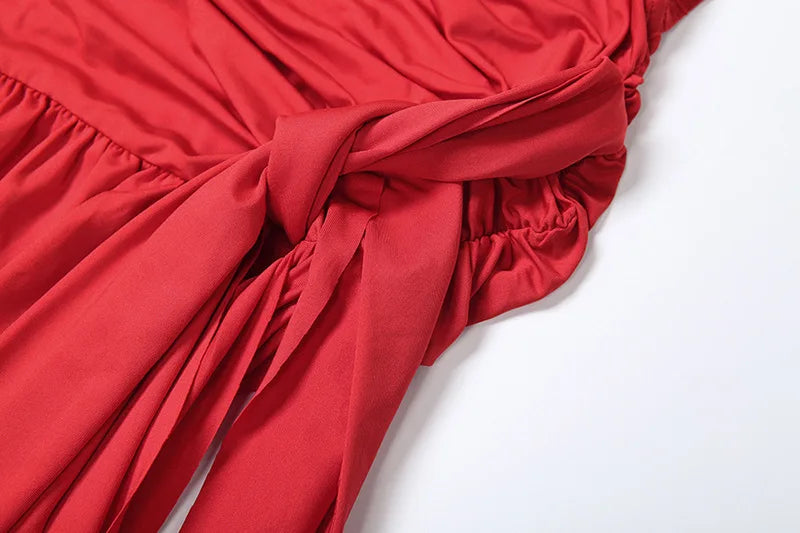 Halter Deep V Neck Sexy Maxi Dress For Women Gown Fashion Solid Sleeveless Backless Draped Ruched Bodycon Long Dress