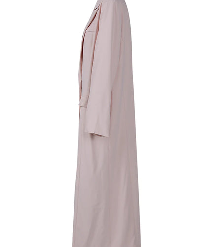 Women Single Button Big Size Long Elegant Blazer New Lapel Long Sleeve Jacket Fashion Tide Spring Autumn 2025 1LD2107