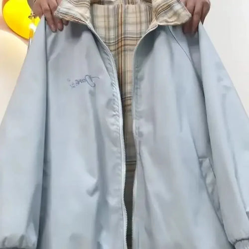 Load image into Gallery viewer, Korean Double Sided Wear Jackets for Women's 2024 Ropa Mujer Streetwear Oversized Tops Hooded Casual Fashion Stand Neck Coats
