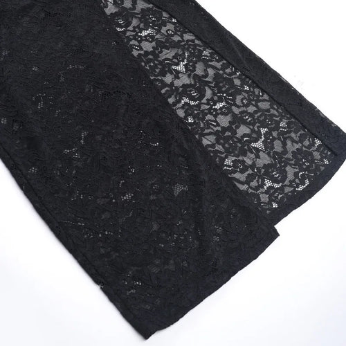 Load image into Gallery viewer, Lace Hollow Out Sexy Maxi Dress For Women Fashion Long Sleeve Thigh High Split Bodycon Club Evening Long Dress Elegant
