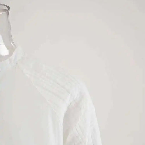 Load image into Gallery viewer, Women White Big Size Elegant Shirt Dress New Stand Collar Long Flare Sleeve Fashion Tide Spring Autumn 2025 CPDB216
