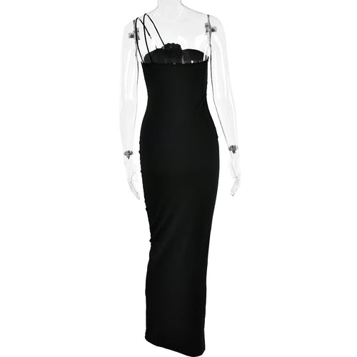 Load image into Gallery viewer, Elegant Halter Flower Sexy Maxi Dress For Women Gown Fashion Off-shoulder Backless Sleeveless Long Dress Vestidos
