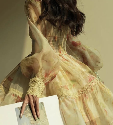 Hit Color Loose Dresses For Women V Neck Long Sleeve High Waist Temperament Mini Dress Female Fashion Style Clothes