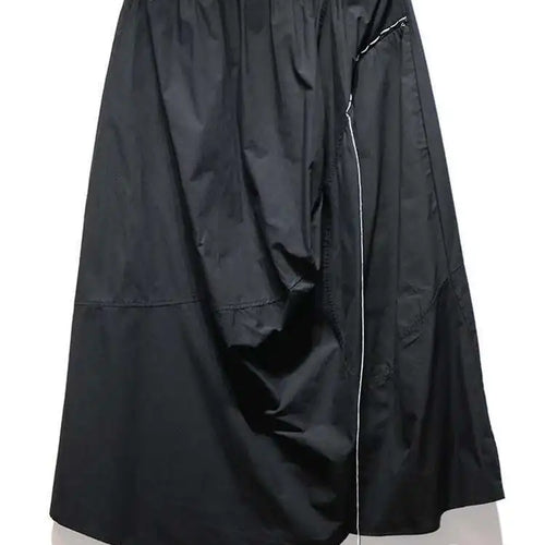 Load image into Gallery viewer, High Elastic Waist Khaki Pleated Irregular A-line Half-body Skirt Women Fashion Tide New Spring Autumn 2025 1DJ0225
