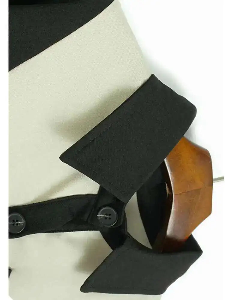 Women Green Color-block Pocket Big Size Casual Blouse New Lapel Long Sleeve Shirt Fashion Tide Spring Autumn 2025 1DH4567