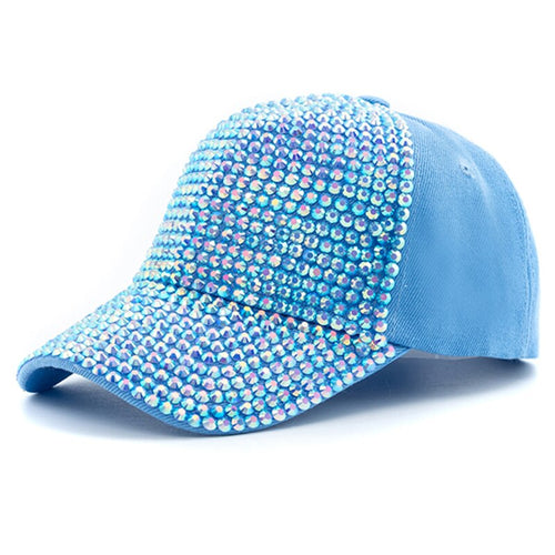 Load image into Gallery viewer, Women Diamond Inlay Cap Simple Plain Baseball Cap Female Adjustable Casual Outdoor Streetwear Fashion Hat
