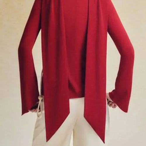 Load image into Gallery viewer, Autumn Winter Women&#39;s Solid Pullovers Tops 2024 New Fashion Flared Sleeves Long Sleeves Zipper Boat Neck Warmth Originality Tops
