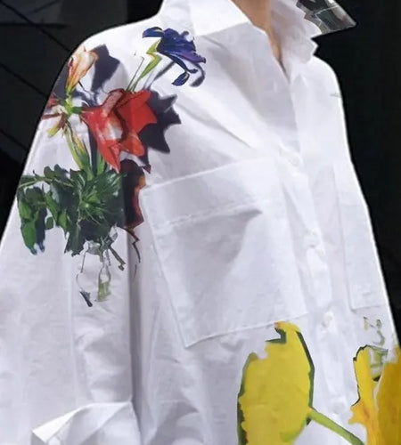 Women‘s Long Sleeves Blouse Shirts with Pockets Summer Spring New Fashion Urban Casual Blouse Tops for Woman