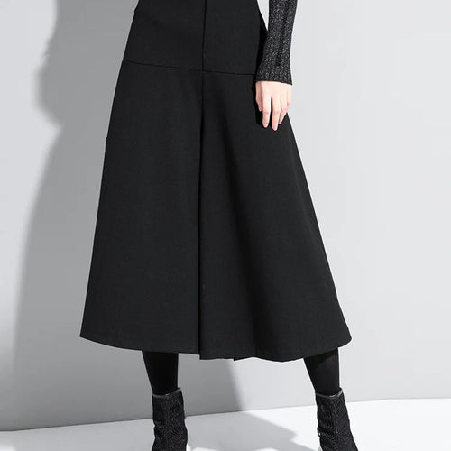 Load image into Gallery viewer, High Elastic Waist Black Brief Long Wide Leg Trousers New Loose Fit Pants Women Fashion Tide Spring Autumn 2025 1DA610
