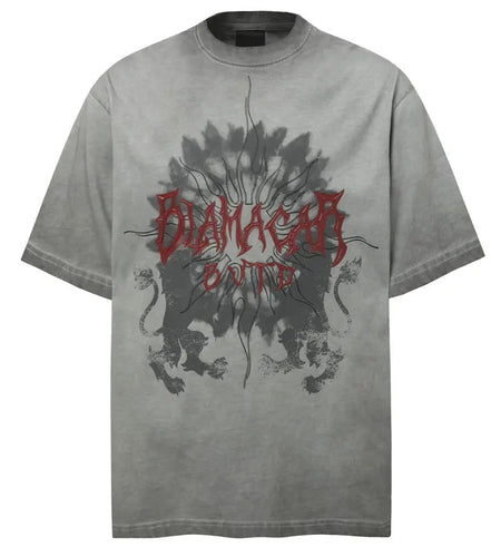 Vintage T-Shirt Y2K Grunge Graphic Printed Punk Gothic Short Sleeve Tshirt Streetwear Men Hip Hop Harajuku Casual Baggy Top Tee