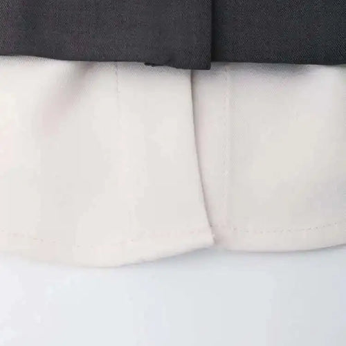 Load image into Gallery viewer, Gray Color-block Jacket Half-body Skirt Two Pieces Suit New Lapel Long Sleeve Women Fashion Spring Autumn 2025 CPG1298
