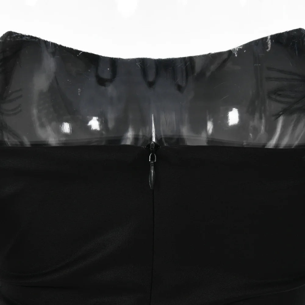 Elegant Off-shoulder Feather Sleeve Maxi Dress Women 2022 New Strapless Backless Bodycon Long Dress Vestido