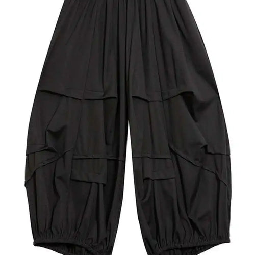 Load image into Gallery viewer, High Elastic Waist Black Pockets Wide Leg Calf-Length Pants New Trousers Women Fashion Tide Spring Autumn 2025 1DH9951
