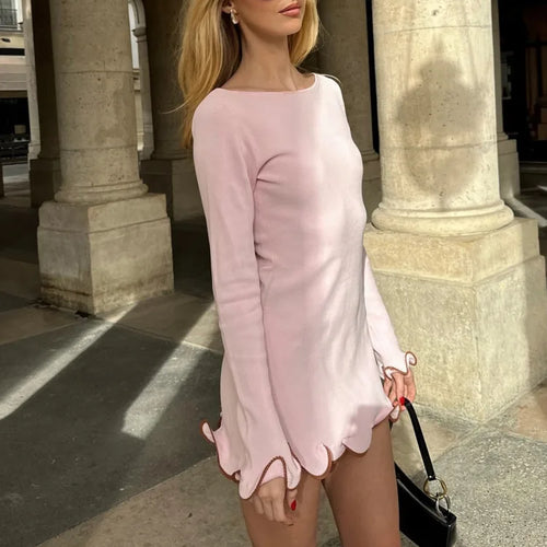 Load image into Gallery viewer, Fashion Knitted Sweater Long Sleeve Elastic Tight Dress Women Bodycon Skirt Female Autumn/Winter New Street Clothing
