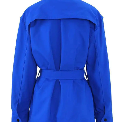 Load image into Gallery viewer, Women Beige Belted Big Size Trench New Stand Collar Long Sleeve Loose Windbreaker Fashion Tide Spring Autumn 2025 CPG0719
