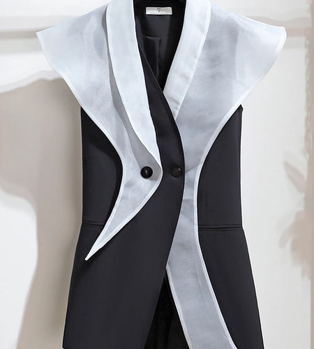 Hit Color Slimming Waistcoats For Women V Neck Sleeveless Tunic Temperament Coats Female Fashion Style Clothes New