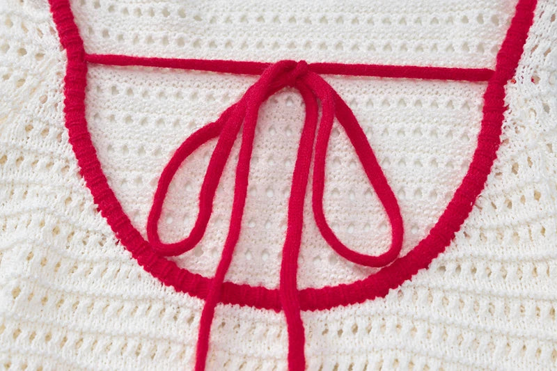 Hollow Out Backless Knit Maxi Dress For Women White Spaghetti Strap Sleeveless Bodycon Club Party Sexy Knitted Dress