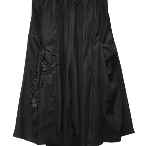 Load image into Gallery viewer, High Elastic Waist Black Pokcet Pleated Casual Wide Leg Pants New Trousers Women Fashion Tide Spring Autumn 2025 1DJ1070
