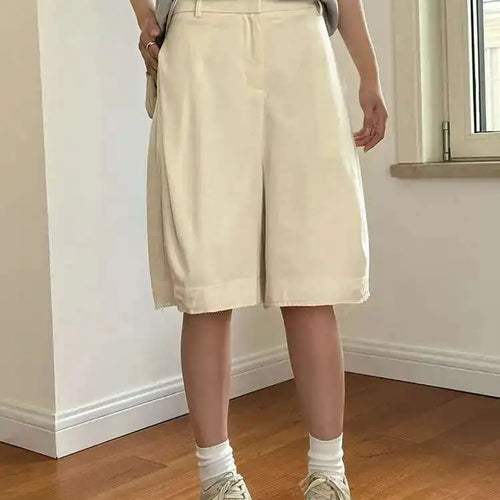 Load image into Gallery viewer, High Elastic Waist Gray Pocket Elegant Knee Length Pants New Trousers Women Fashion Tide Spring Summer 2025 1DH5814
