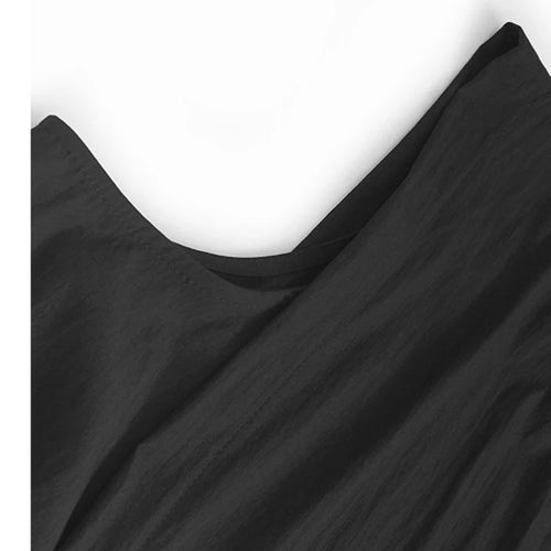 Load image into Gallery viewer, Women Black Pockets Drawstring Big Size Vest Dress New Round Neck Sleeveless Fashion Tide Spring Summer 2025 1DJ0658
