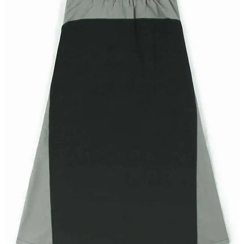 Load image into Gallery viewer, High Elastic Waist Gray Color-block Long A-line Casual Half-body Skirt Women Fashion Tide New Spring Autumn 2025 1DH8094
