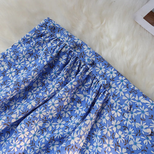 Load image into Gallery viewer, Sexy Print Split Skirt Womens Summer 2023 A-line High Waist Slim Midi  Skirts Female Retro Elegant Wrap Hip Skirt Fashion
